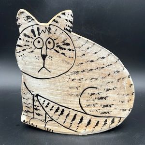 Michalik Pottery CAT KITTEN Pouch Pen Pencil MAIL HOLDER Unique Art Plant Pot